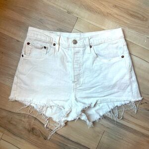 Levi’s 501 Denim Shorts Size 28 White